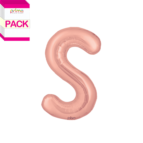 16" Rose Gold Letter S (Pack of 5)