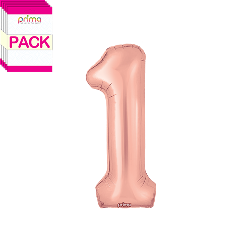 16" Rose Gold Number 1 (Pack of 5)