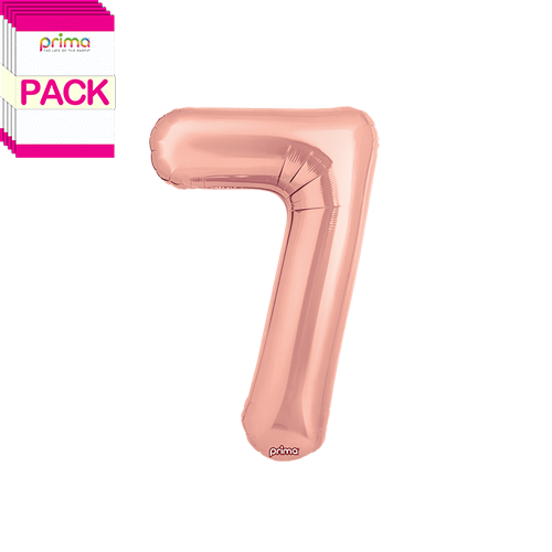 16" Rose Gold Number 7 (Pack of 5)