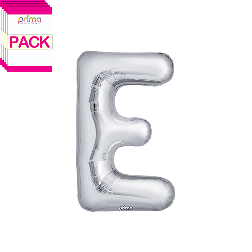 16" Silver Letter E (Pack of 5)