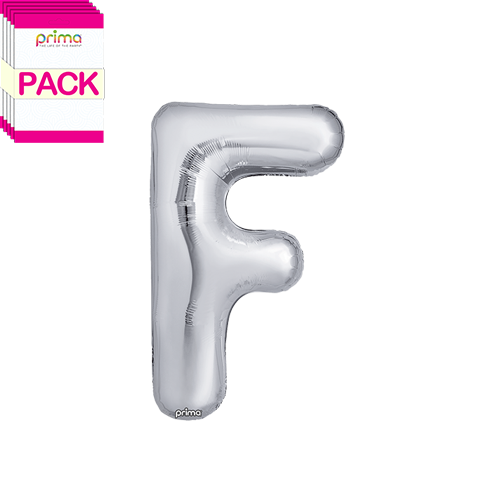 16" Silver Letter F (Pack of 5)