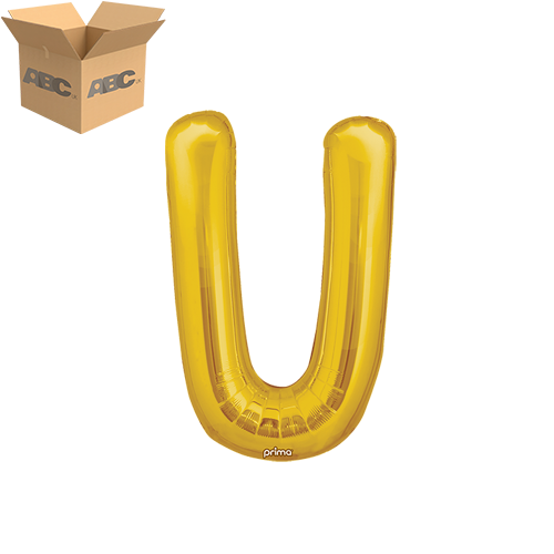 16" Gold Letter U (Case of 50)