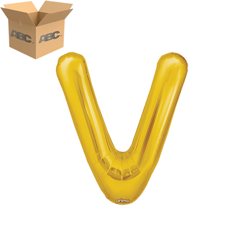 16" Gold Letter V (Case of 50)