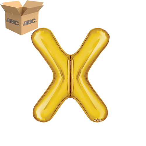 16" Gold Letter X (Case of 50)