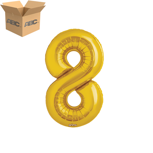 16" Gold Number 8 (Case of 50)