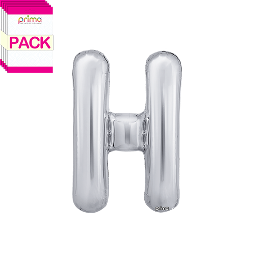 16" Silver Letter H (Pack of 5)