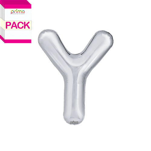 16" Silver Letter Y (Pack of 5)