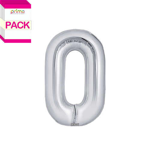 16" Silver Number 0 (Pack of 5)