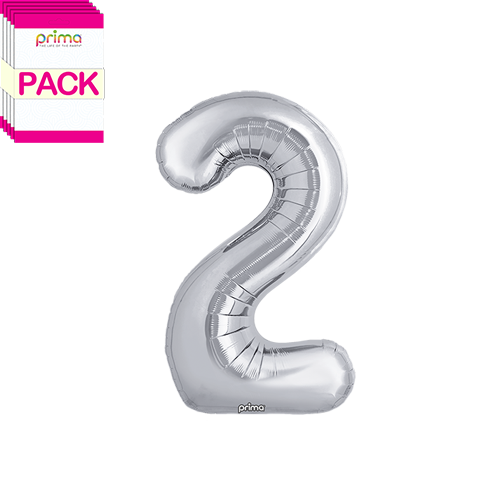 16" Silver Number 2 (Pack of 5)