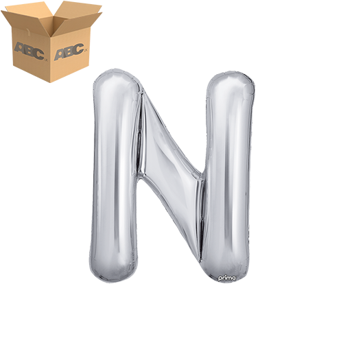 16" Silver Letter N (Case of 50)