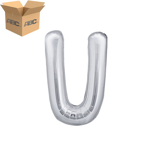 16" Silver Letter U (Case of 50)