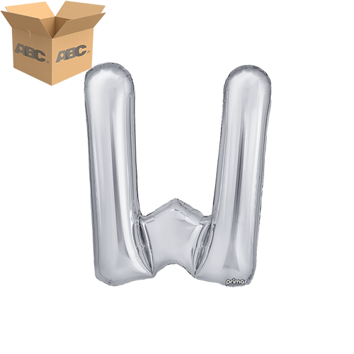 16" Silver Letter W (Case of 50)