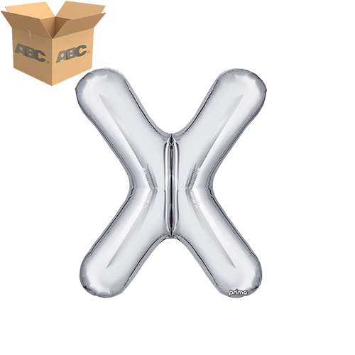 16" Silver Letter X (Case of 50)