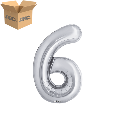 16" Silver Number 6 (Case of 50)