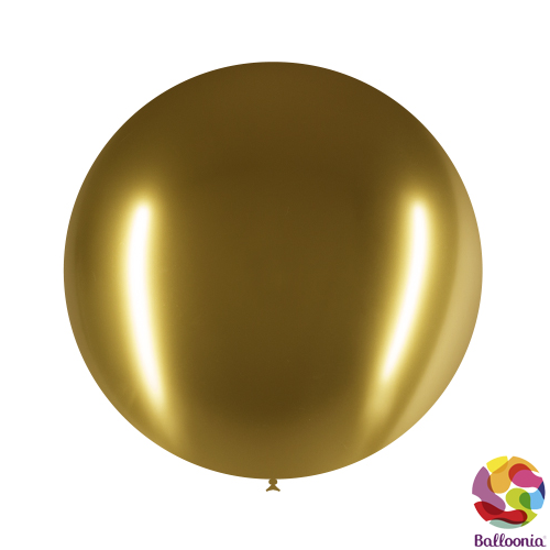 24" (2ft) Round Balloons - Brilliant. Gold B01 - 2CT - Balloonia