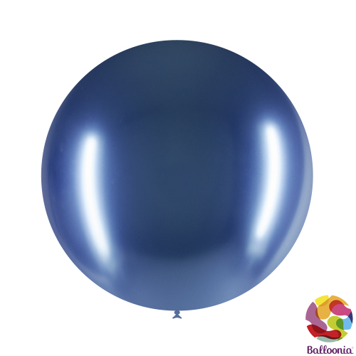 24" (2ft) Round Balloons - Brilliant. Blue B04 - 2CT - Balloonia