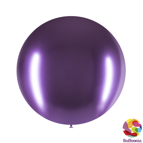 24" (2ft) Round Balloons - Brilliant. Purple B06 - 2CT - Balloonia