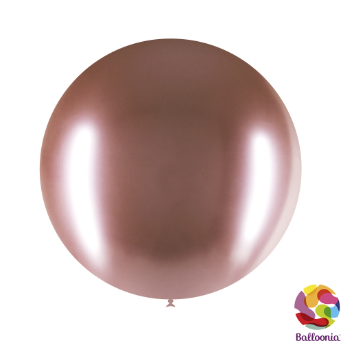 24" (2ft) Round Balloons - Brilliant. Rose gold B07 - 2CT - Balloonia