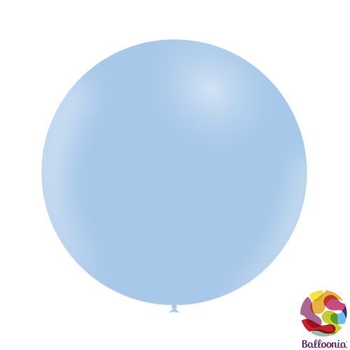 24" (2ft) Round Balloons - Matte. Blue T01 - 2CT - Balloonia