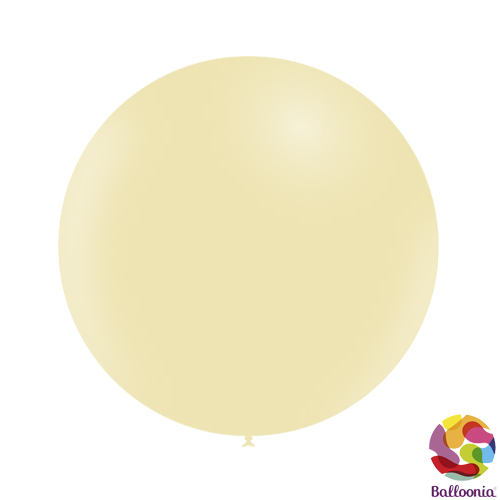 24" (2ft) Round Balloons - Matte. Yellow T04 - 2CT - Balloonia