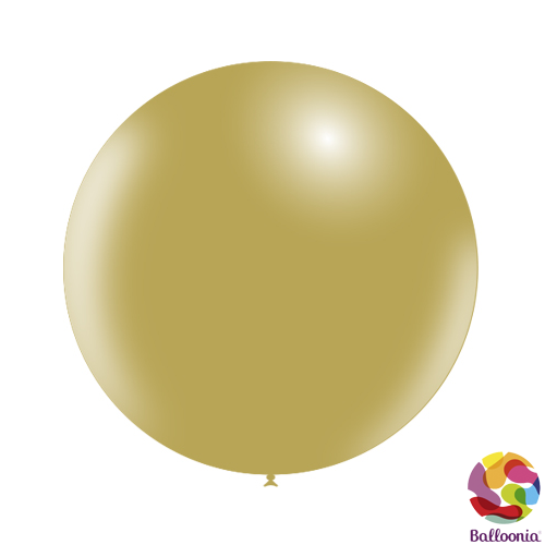 24" (2ft) Round Balloons - Mustard V04 - 2CT - Balloonia