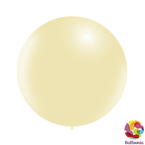 24" (2ft) Round Balloons - Ivory P21 - 2CT - Balloonia