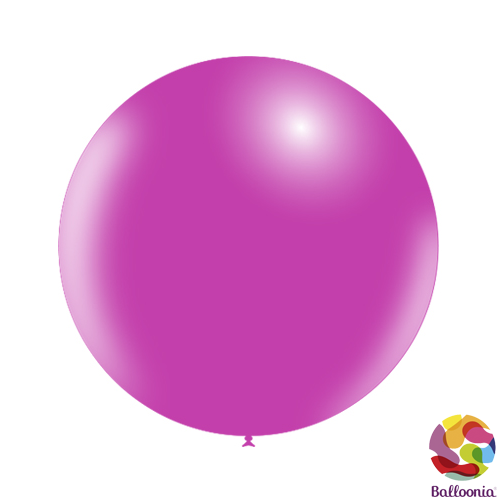 24" (2ft) Round Balloons - Fuchsia P30 - 2CT - Balloonia