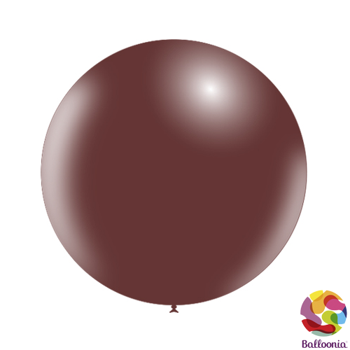 24" (2ft) Round Balloons - Chocolate P40 - 2CT - Balloonia