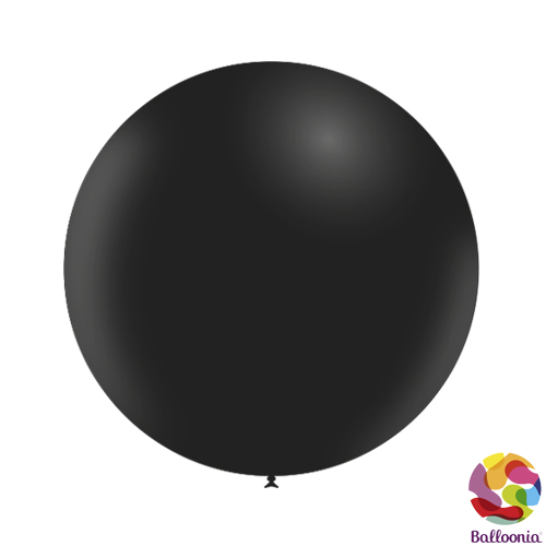 24" (2ft) Round Balloons - Black P41 - 2CT - Balloonia