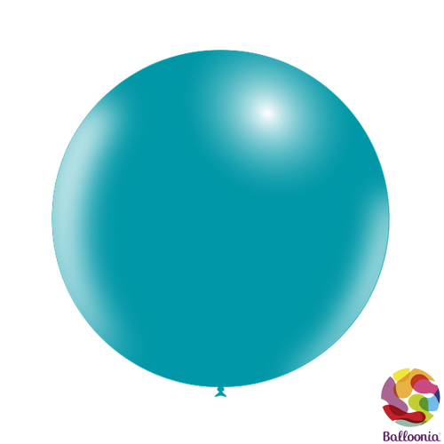 24" (2ft) Round Balloons - Turquoise P43 - 2CT - Balloonia