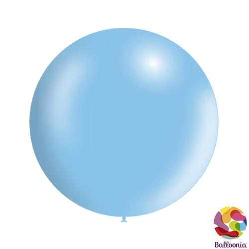 24" (2ft) Round Balloons - Sky Blue, M89 - 2CT - Balloonia