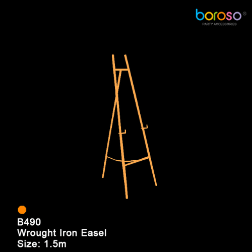 [B490-G] Metal Easel - Gold 1.5m