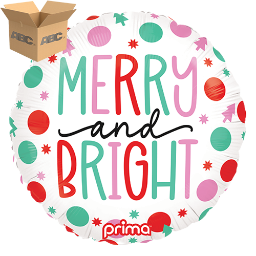 [PF-0013-18-50-1-CASE] 18" Round Merry & Bright Dots (Case of 50)