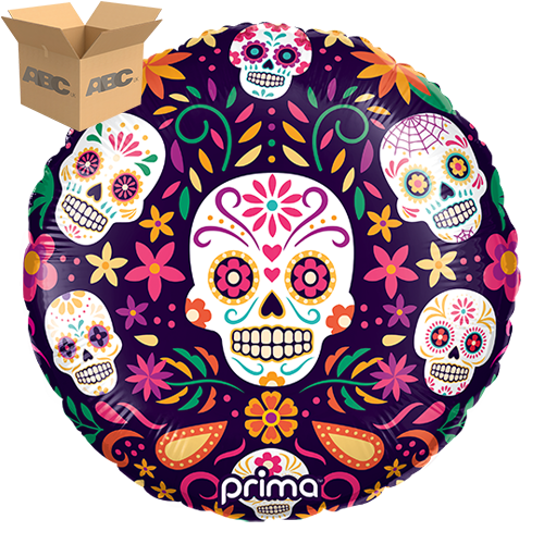 [PF-0051-18-50-1-CASE] 18" Round Sugar Skulls (Case of 50)