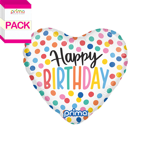 [PF-BDCF-9-50-6-BAND] 9” Heart Birthday Confetti (Pack of 5)