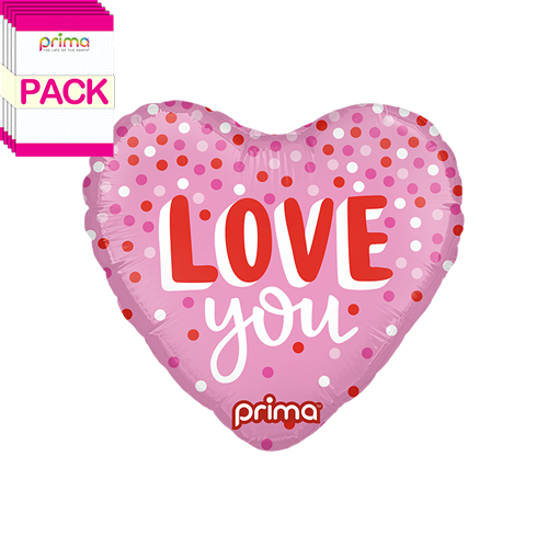 [PF-HLUC-9-50-6-BAND] 9” Heart Love You Confetti (Pack of 5)