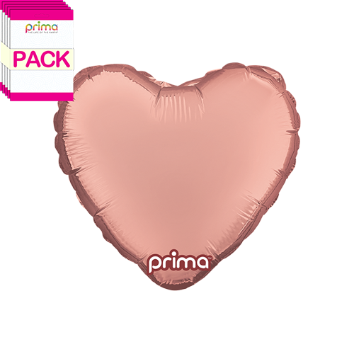 [PF-RGHT-9-50-6-BAND] 9” Rose Gold Heart (Pack of 5)