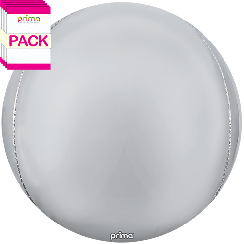 [PS-4D-SILVER-40-50-1-BAND] 40” Giant Silver Sphere (Pack of 10)