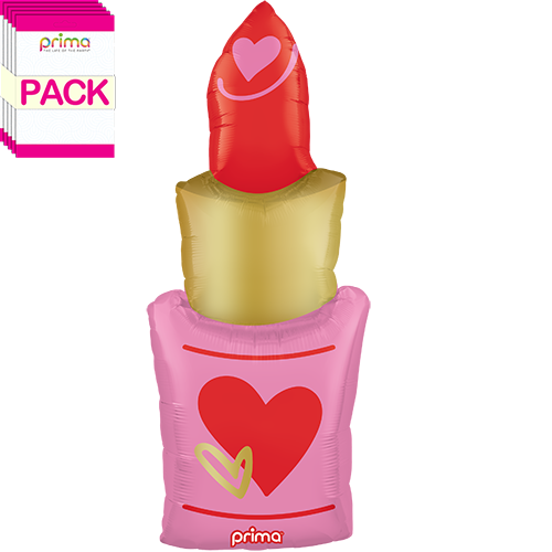 [PF-0101-40-50-1-BAND] 40" Red Lipstick Shape (Pack of 5)