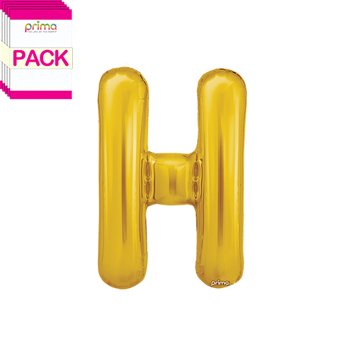 [PF-GLDH-16-50-2-BAND] 16" Gold Letter H (Pack of 5)