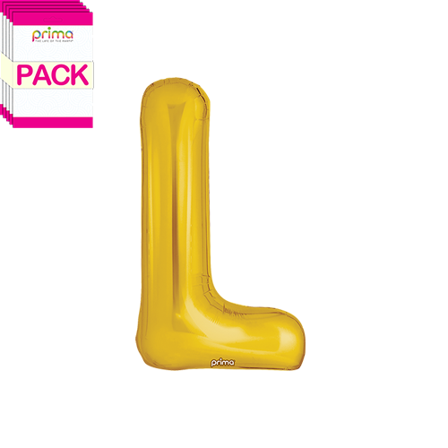 [PF-GLDL-16-50-2-BAND] 16" Gold Letter L (Pack of 5)