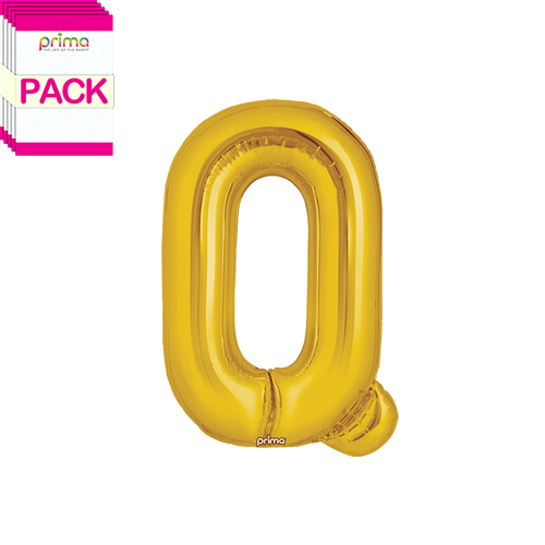 [PF-GLDQ-16-50-2-BAND] 16" Gold Letter Q (Pack of 5)