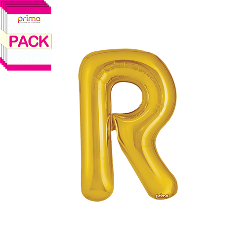 [PF-GLDR-16-50-2-BAND] 16" Gold Letter R (Pack of 5)