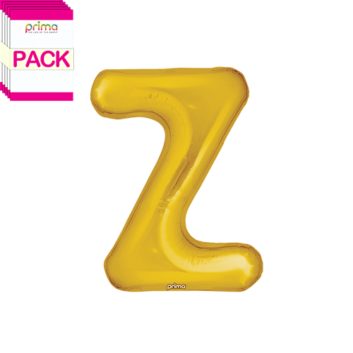 [PF-GLDZ-16-50-2-BAND] 16" Gold Letter Z (Pack of 5)