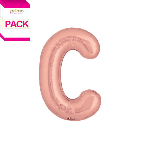 [PF-RGDC-16-50-2-BAND] 16" Rose Gold Letter C (Pack of 5)