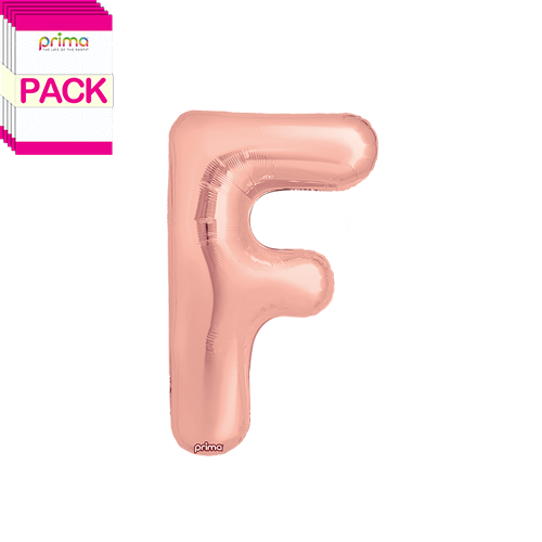 [PF-RGDF-16-50-2-BAND] 16" Rose Gold Letter F (Pack of 5)