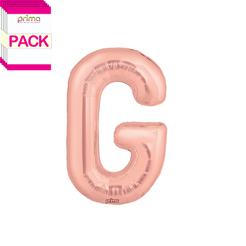 [PF-RGDG-16-50-2-BAND] 16" Rose Gold Letter G (Pack of 5)