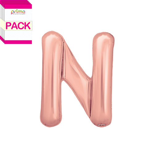 [PF-RGDN-16-50-2-BAND] 16" Rose Gold Letter N (Pack of 5)