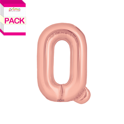 [PF-RGDQ-16-50-2-BAND] 16" Rose Gold Letter Q (Pack of 5)