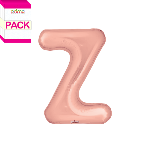 [PF-RGDZ-16-50-2-BAND] 16" Rose Gold Letter Z (Pack of 5)